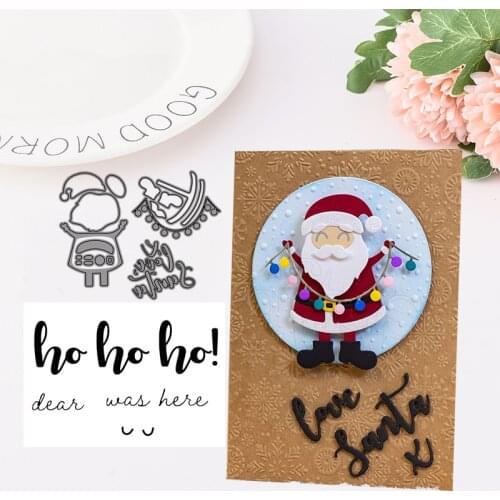 CH Santa Claus Metal Cutting Dies and stamp For Scrapbooking Practice Hands-on DIY Album Decor Card Craft Dies