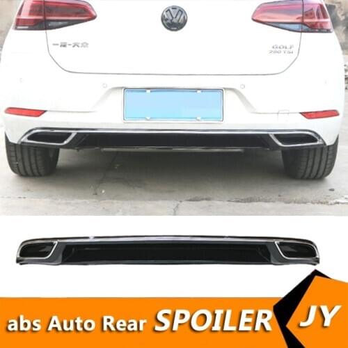 For Golf 7.5 Body kit spoiler 2014-2018 For Volkswagen Golf 7 ABS Rear lip rear spoiler front Bumper Diffuser Bumpers Protector