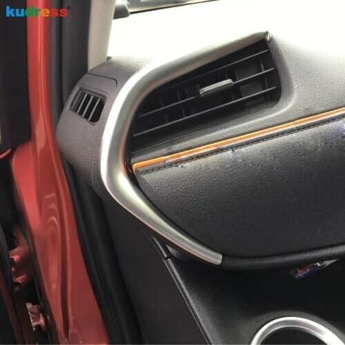 For Toyota Sienta NHP170 2015 2016 2017 Matte Car Interior Air Vent Outlet Decorative Cover Trim Molding Strip Accessories RHD