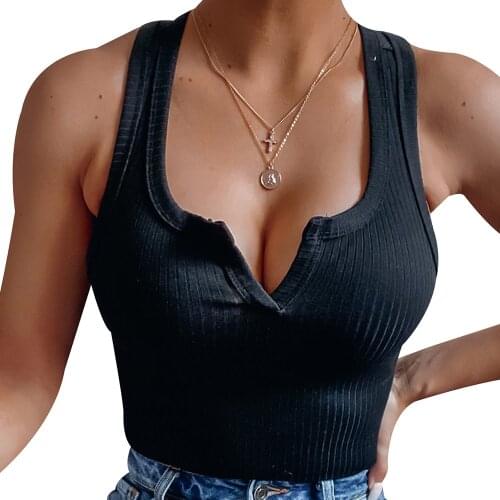 Women V-Neck Sexy Off-Shoulder Threaded Vest Crop Top Halter Sexy Camisole Top 2021 Summer Solid Sleeveless Camis Tanks Tops D30