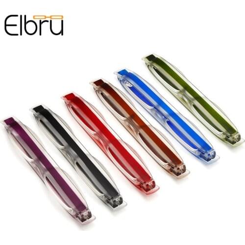 Elbru 360 Degree Rotation Folding Reading Glasses High Definition Resin Foldable Presbyopic Eyeglasses Gift For Parents+1.0 +4.0