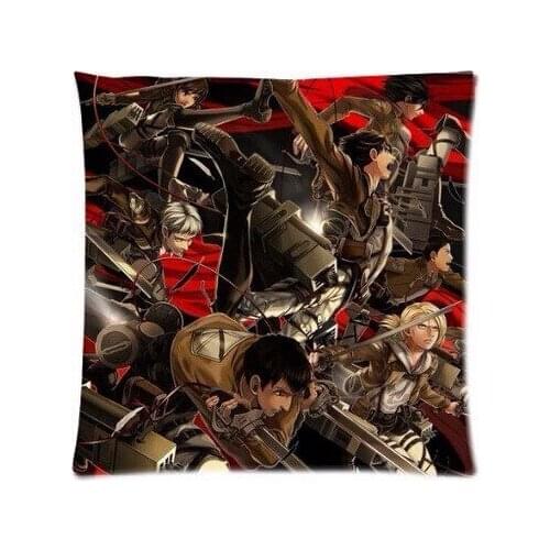 Customized Japanese Anime Cartoon Attack on Titan Throw Square Pillow Case Creative Personalized Pillowcase Bedding Pillow Slips
