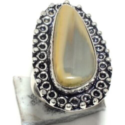 Mookaite Jaspers Ring Silver Overlay over Copper , Size: 7 , FRR0200