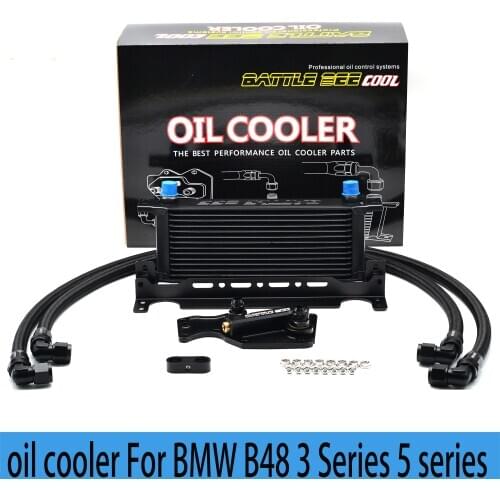 1 Set Oil Cooler Kit For BMW 3 series 320i 330i 328i 5 series B48 Engine Black 13 rows Oil Cooler