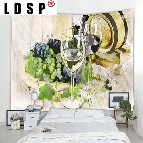 LDSPScenery Champagne Tapestry Wall Hanging Wall Covering Rugs Mural Background Cloth Beach Towel Fabric Yoga Blanket Home Decor