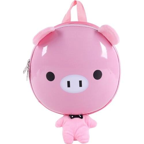 Cartoon pig cute Childrens backpack 6 colors anti-lost kids backpack small backpack for boys lovely pig school bags for girls