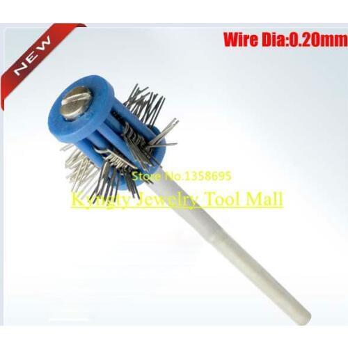 5 pcs / pack Mini Brush Mounted Matt Wire Brush Wire Dia 0.2 mm shank 1/2 (12mm) Jewelry Tools Jewelry Making Tools jewellery to