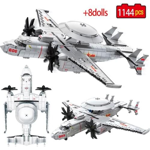 Air Police 600 Military Technology DIY Fighter Model Building Blocks Figures Bricks Educational Toys For Children Birthday Gift