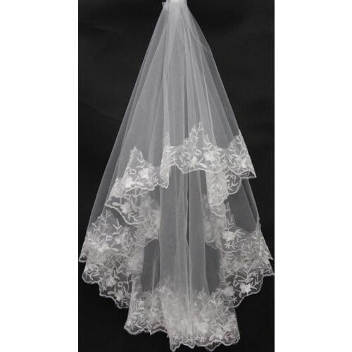 Cheap Wedding VeilsIvory White Bridal Veils 1 Layers Tulle Bridal Accessories Under 10
