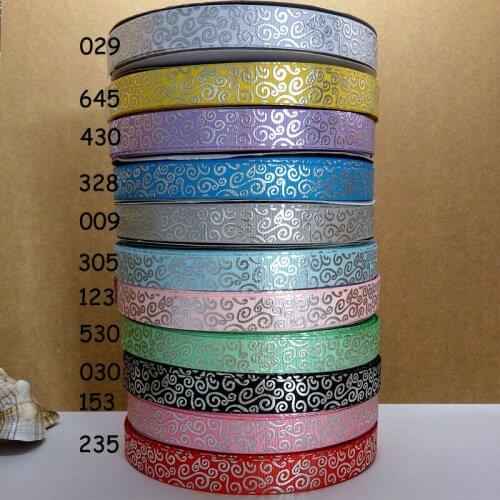 2016 new arrival 7/8" (22mm) flowers printed grosgrain ribbon hair accessories 50 yards SP20-S-022