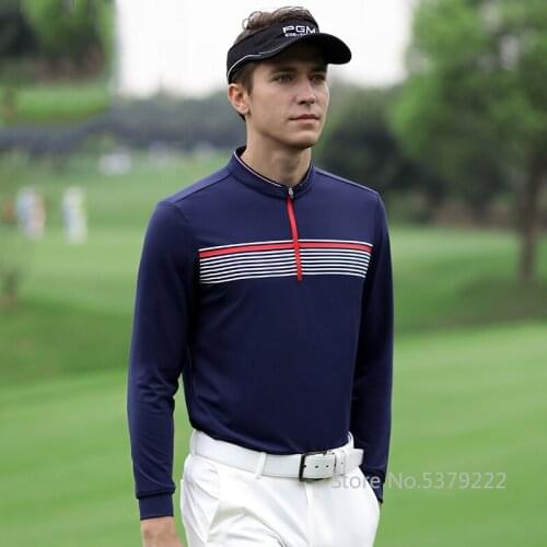 Golf Clothing Mens Shirts Spring Men Long Sleeve T-shirt Collar Zip POLO Shirt Warm Clothes Jacket Sports Top