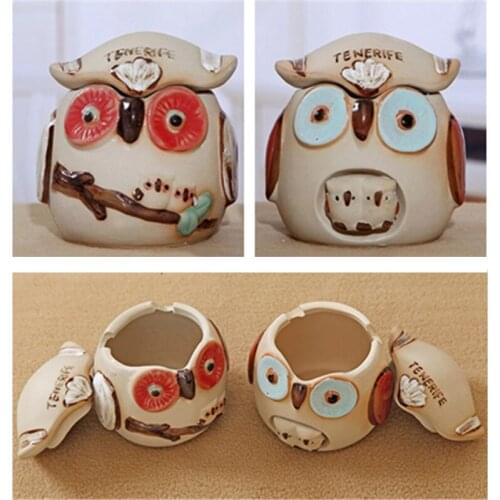 Creative Ashtray Personality Trend, Mischievous Taste Household Living Room With Cover Ceramic Toothpick Storage Decoration