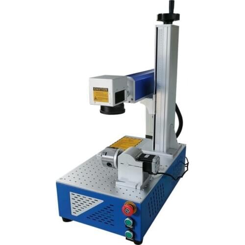 Raycus 30W 20W 150x150mm rotary axis included fiber laser marking machine for metal materials phone case plastic all metal