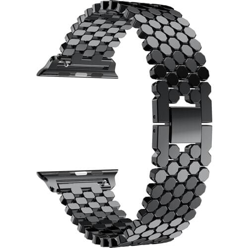 Honeycomb Stainless Steel Apple Watch 38mm 42mm 40mm 44mm Band Apple Watch Strap for iWatch 5 4 3 2 1