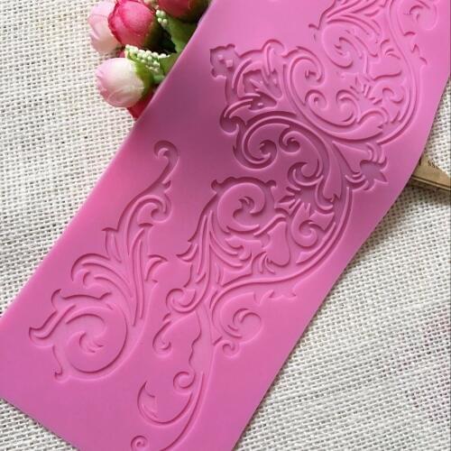 Leaf Flowers Lace silicone mold Fondant cake decoration tools Wedding flower embossed mold Baking tools