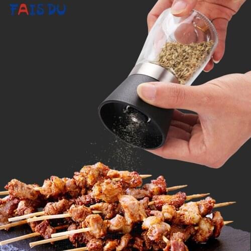 Barbecue Glass Stainless Steel Seasoning Jar Grill For Kitchen tools Pepper GrindingSeasoning BBQ Pastry Baking Tool Accessories