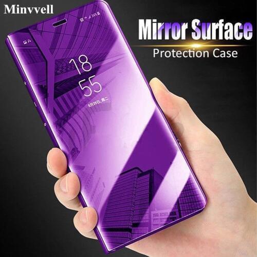 Smart Mirror Flip Case For Huawei P20 P10 P9 Mate Honor Note 10 9 8 Pro Lite Y6 2018 Y7 P Smart Nova 3i 3 2i 3E Protective Cover