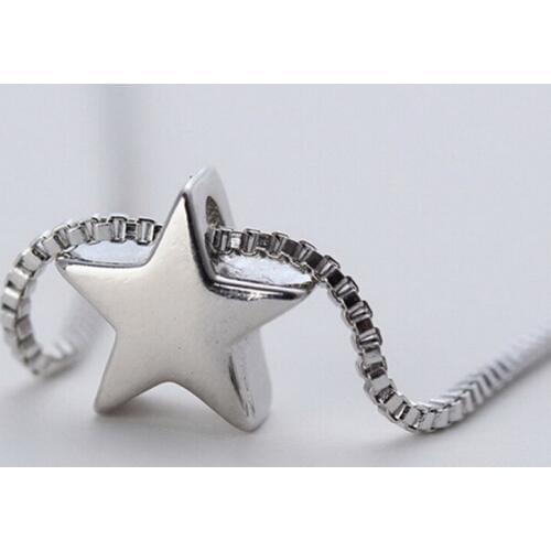 Silver Color long star necklaces & pendants for women statement necklace fashion