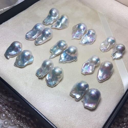 Zhuji wholesale 3A white/pink/purple color big szie 15mm-16mm irregular style baroque shape loose freshwater pearl