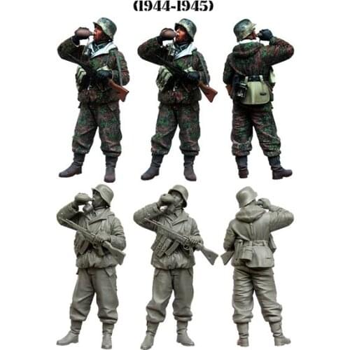 1/35 Soldier drinking water. WW2 Resin kit soldiers GK Military subject matter Scene combination Uncoated No colour