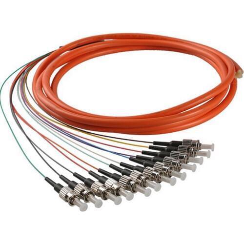 1.5 Meters 12 stand Fiber ST Pigtail MultiMode 62.5/125