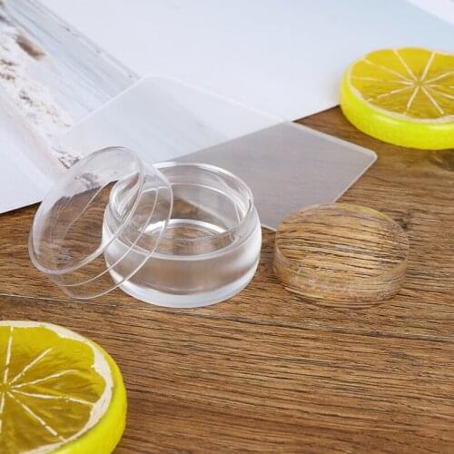 1Set New Lovely Design Matte Nail Art Stamper Scraper with Cap Silicone Jelly Nail Stamp Stamping Tools