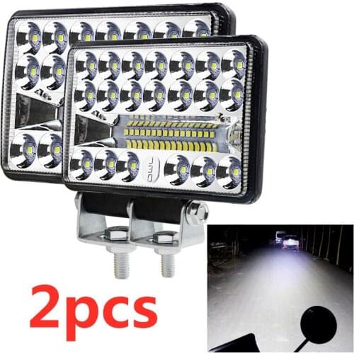 1 Pair Car Led Work Light 60W Highlight DC12-80V motorcycles Off-road Vehicle Roof Searchlight Maintenance Auxiliary Light