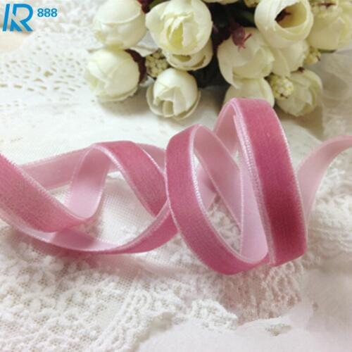 10mm/1cm thin Flocking ribbons DIY girls bowknot accessories ribbons hand made tape 10 yards/lot