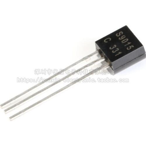 100pcs / 1 lot Original S9015 TO-92 PNP -45V / 100mA straight plug transistor copper feet
