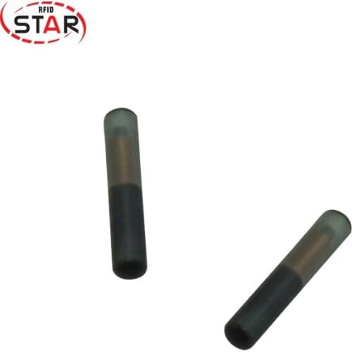 100pcs RFID 2.12x12mm fish tags FDX-B Animal Microchips, Rfid Glass Capsule Tag 134.2khz for Fish dog cat identification