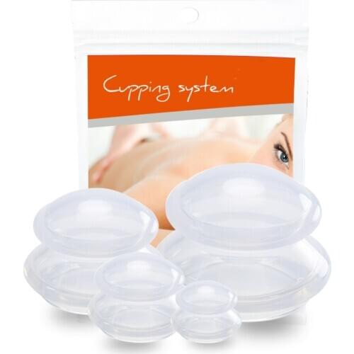4pcs/set Silicone Vacuum Massage Cup Ventosas Massage Full Body Cups Ventouse Anti Cellulite Weight Loss Cupping Apparatus