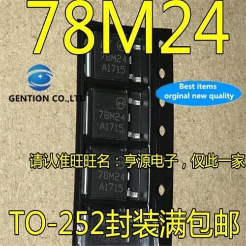 50Pcs 78M24 L78M24CDT TO252 24V 0.5A Linear regulator chip in stock 100% new and original