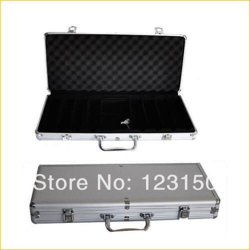AC-005 High Quality Poker Chip Aluminum Case for holding 400pcs chips, Silver