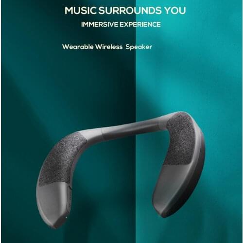 Wireless Neckband Speaker Wearable Surround Sound Bluetooth Neck Speaker With Bass HD Voice Button For Game TV Hiking
