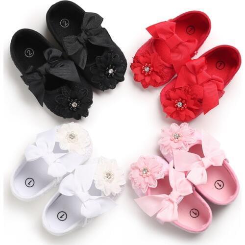 Party Ballerina Booties Christening Baptism Kids Girls Baby Flower Shoes Baby Rhinestone Girl Baby Shoes First Walker