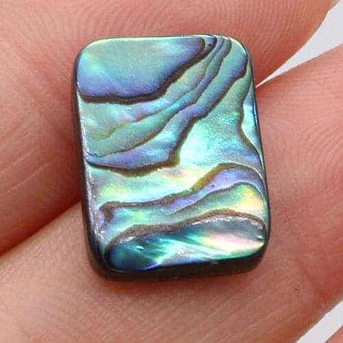 2PCS 100% Natural Perforated Rectangular Abalone Shell Exquisite Beads for Jewelry Making DIY Accessories Fit Necklace Earrings