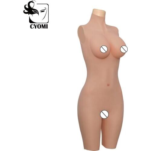 CYOMI 4G G Cup Summer style silicone 3-point tights fake boobs silicone breast forms Mimicking a womans vagina for Crossdresser