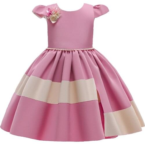 Children Clothing 2021 New Children Wedding Dress Princess Dresses Bow Embroidered Birthday Dress Baby Kids Girls Clothes 10 Age