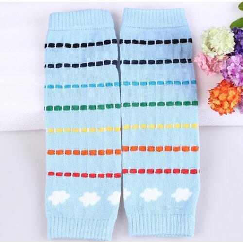 2017 New Baby Legs Warmers Cotton Cartoon Knee Childern Girls Baby Knee Pads Soft Blue Socks Legging Infant Children Accessories