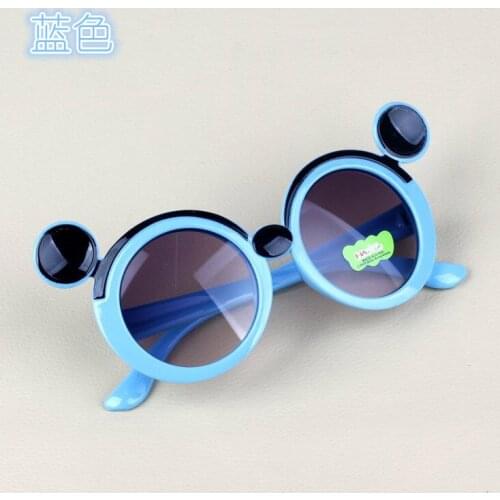 2021 Lovely Ears Kids Sunglasses Fashion Cartoon Round Boys Girls Sun Glasses Children Outdoors Goggle Eyewear UV400