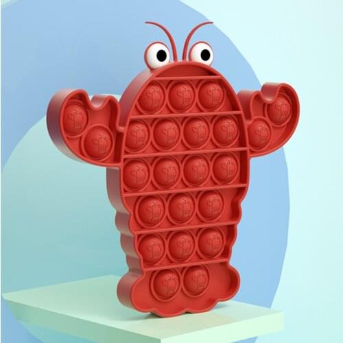 Fidget Toys Rainbow Push Pop Its Intelligence Game Dinosaur Car Lobster Hexagon Bubble Cheap Puzzle Toy Gift Pop It Among Us