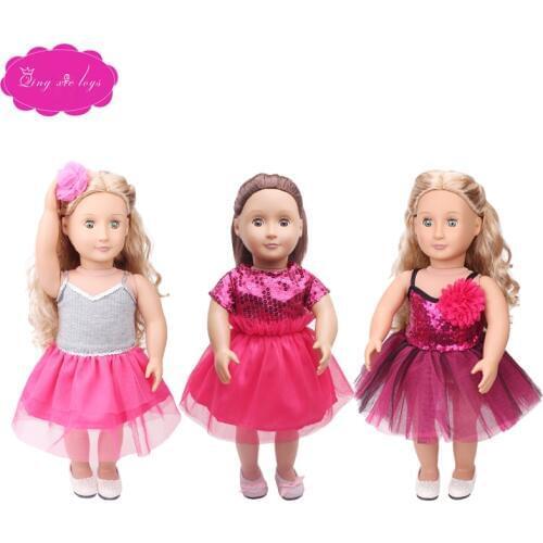 Doll delicate dress stage costume fit 18 inch Girl dolls and 43-cm baby dolls clothing accessories c400-c419