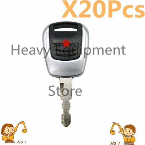 20Pcs Ignition Keys For Hyundai Excavator Heavy Equipment - New Style 21Q4-00090 9 Series Equipment R-9 Key