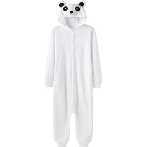 White Bear Onesie Animal Kigurumis Unisex Cute Jumpsuit Festival Gift Panda Pajamas Women Men Warm Sleepwear Home Overalls