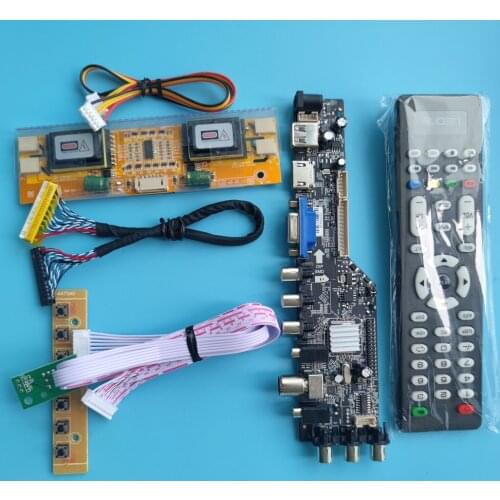 Kit For M190EG02 4 CCFL 1280x1024 controller board driver remote LCD AV DVB-T DVB-T2 digital panel screen HDMI USB VGA TV
