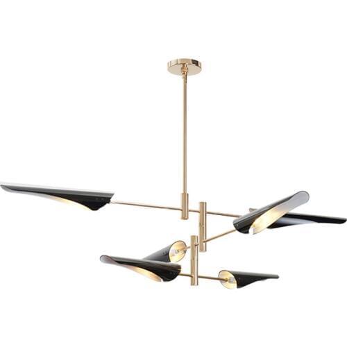 Kung Nordic Led Pendant Light Post Modern Creative Hanging light White/ Black metal Lampshade 8 head E14 3W Modern Lamp