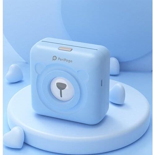 Mini Portable Thermal Printer 7Roll Paper Photo Pocket Thermal Printer 58 mm Printing Wireless Bluetooth Android IOS Printers