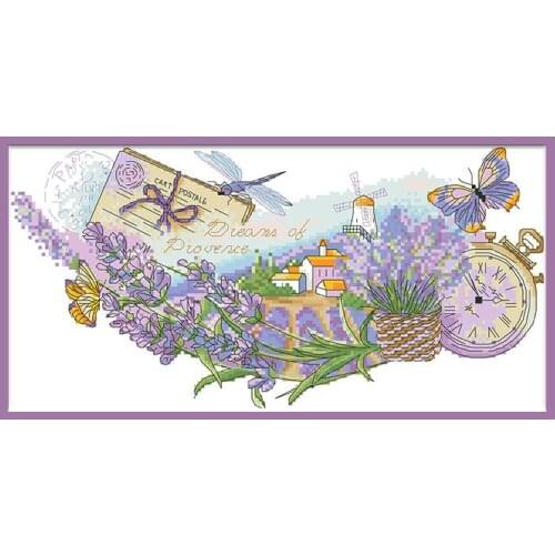Hometown in the Dreams Cross Stitch Pattern Kits Printed Canvas For Needlework Set 11CT 14CT DIY Embroidery Paintings Home Decor