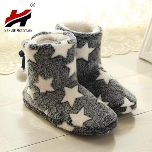 New Women Plush Home Shoes Slippers Coral Fleece Indoor Floor Sock Indoor Slipper Winter Foot Warmer Soft bottom slippers