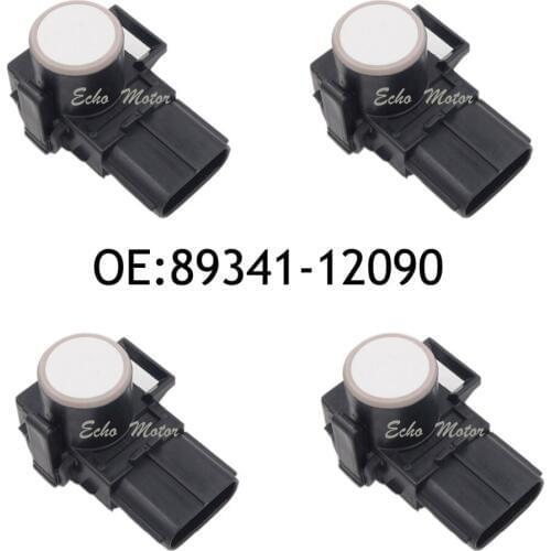 New SET(4) 89341-12090 188300-0780 Parking Sensor Distance Control Sensor Car Detector for Toyota White Color